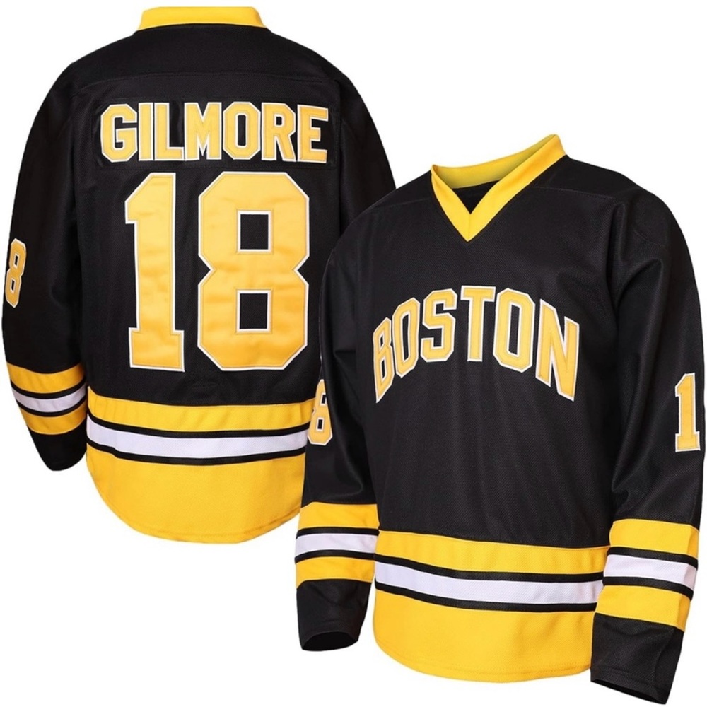 NEW Happy Gilmore Boston Black and Yellow Hockey Golf Jersey - Picture 10 of 14
